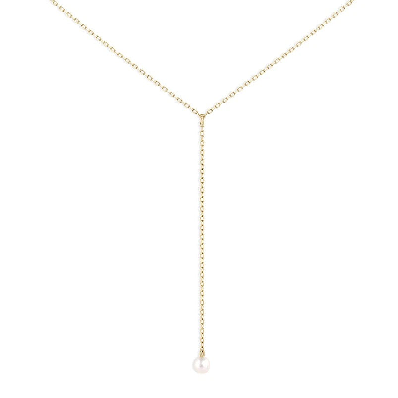 Dainty Pearl Lariat